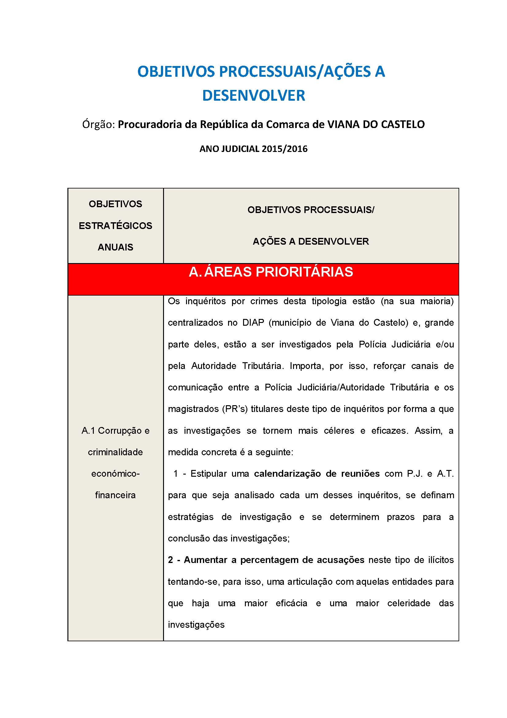 capa objectivos processuais viana castelo 2015 0